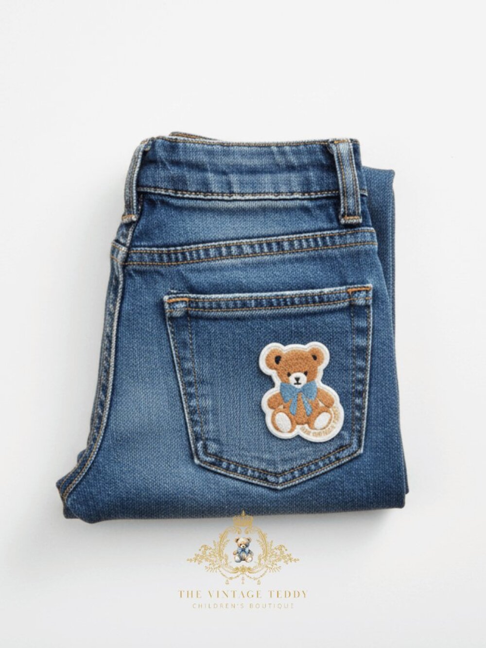 NWT Cute The Vintage Teddy™ Children's Custom Embroidered Patch Teddy Bear OS - Picture 2 of 3